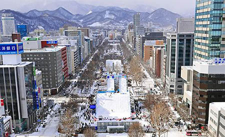 Sapporo city vinter
