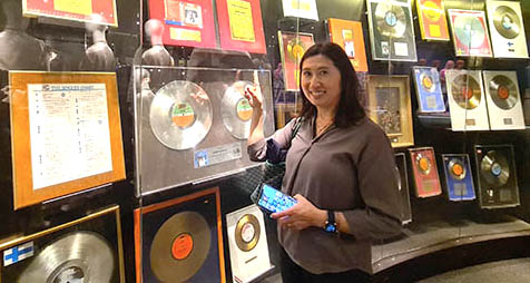 japanese tourist at the abba museum
