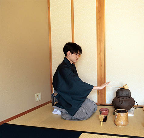 manlig svart kimono